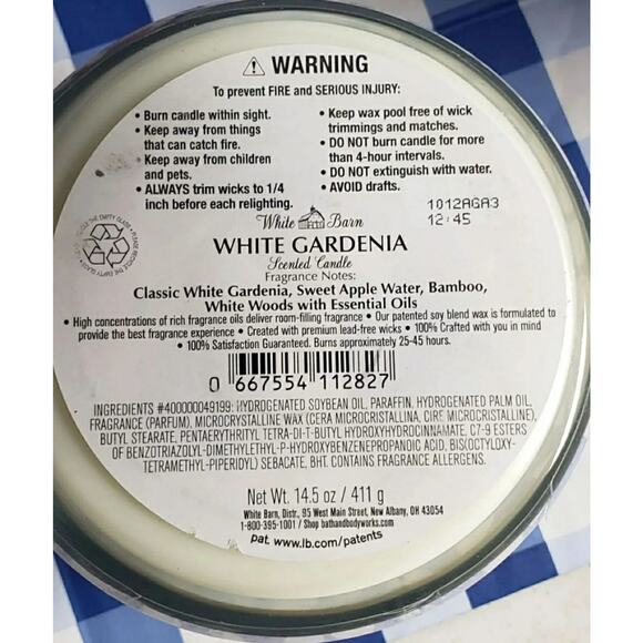 BBW BLOOM White Gardenia Large 3 Wick Candle Home Fragrance Decor - Picture 2 of 2
